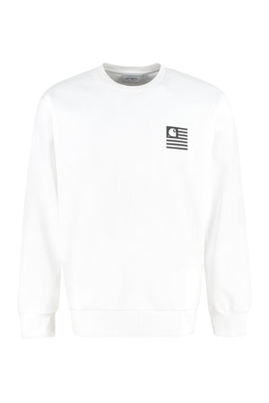 Printed crew-neck sweatshirt-0